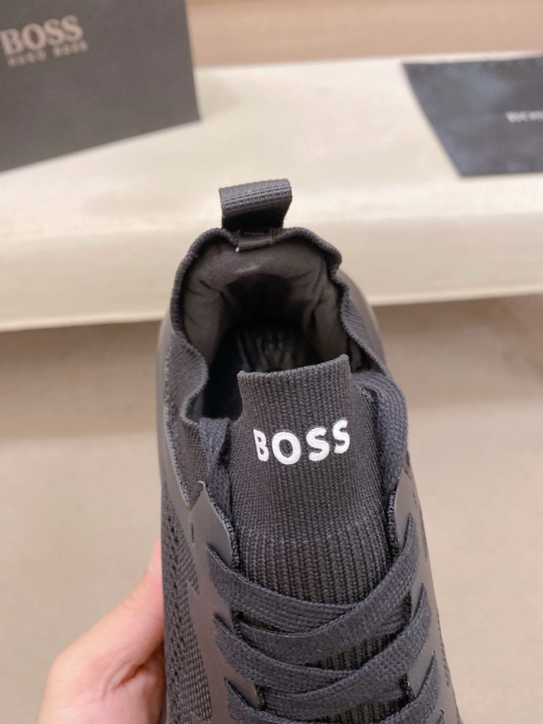 HUGO BOSS 男性用 スニーカー 5色 40サイズ ブラック ホワイト ブルー グレー ベージュ スニーカー おしゃれ かっこいい 40 - 画像 7