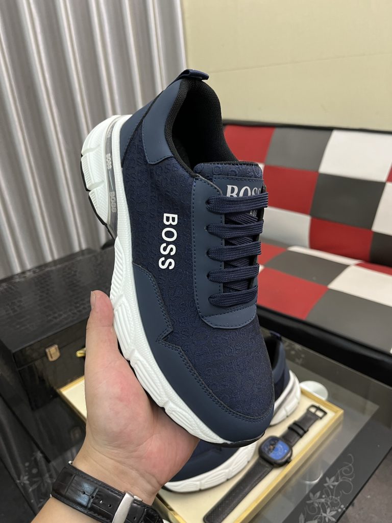 HUGO BOSS 男性用 スニーカー ネイビー 3色 38-46サイズ対応 🎒 - 画像 4