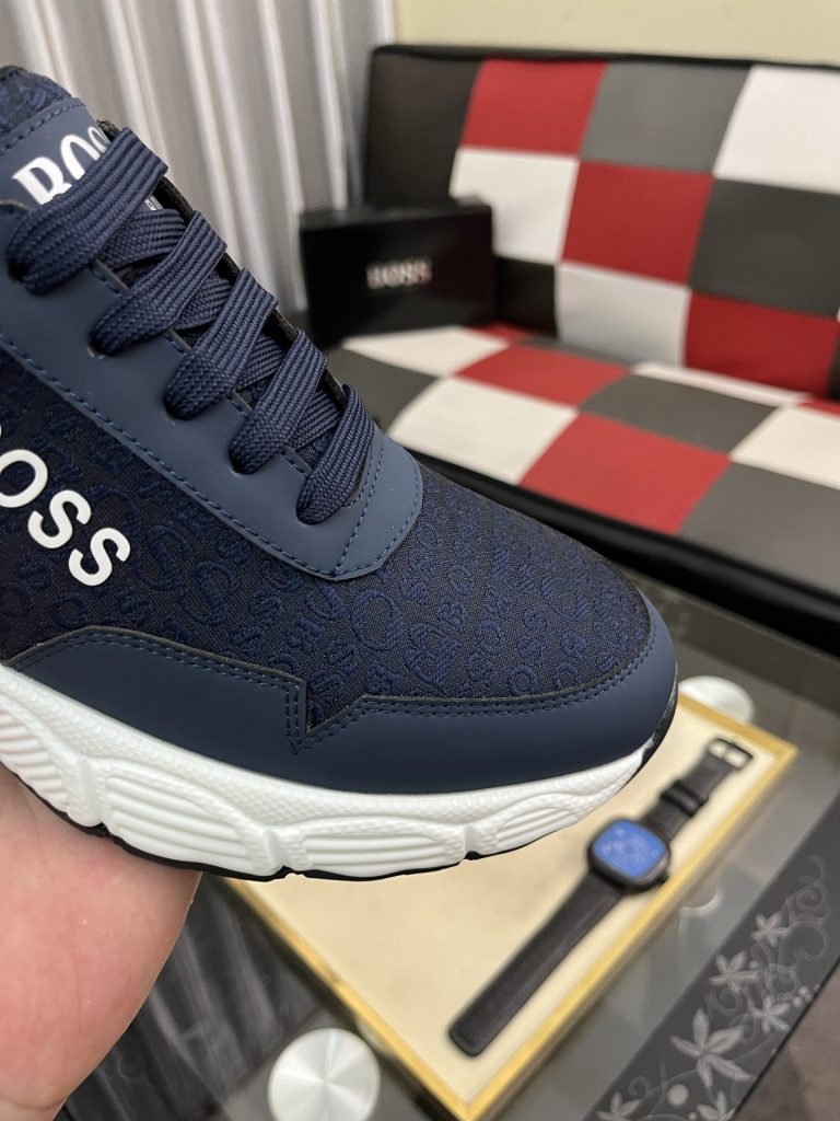 HUGO BOSS 男性用 スニーカー ネイビー 3色 38-46サイズ対応 🎒 - 画像 6