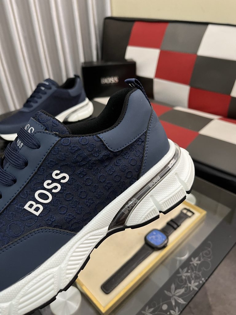 HUGO BOSS 男性用 スニーカー ネイビー 3色 38-46サイズ対応 🎒 - 画像 7