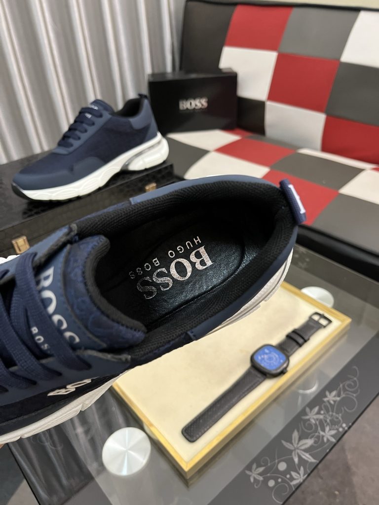HUGO BOSS 男性用 スニーカー ネイビー 3色 38-46サイズ対応 🎒 - 画像 8