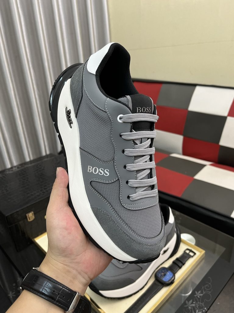 【BOSS】 メンズ スニーカー グレー ファッション ローカット 4色入 ✨ - 画像 4