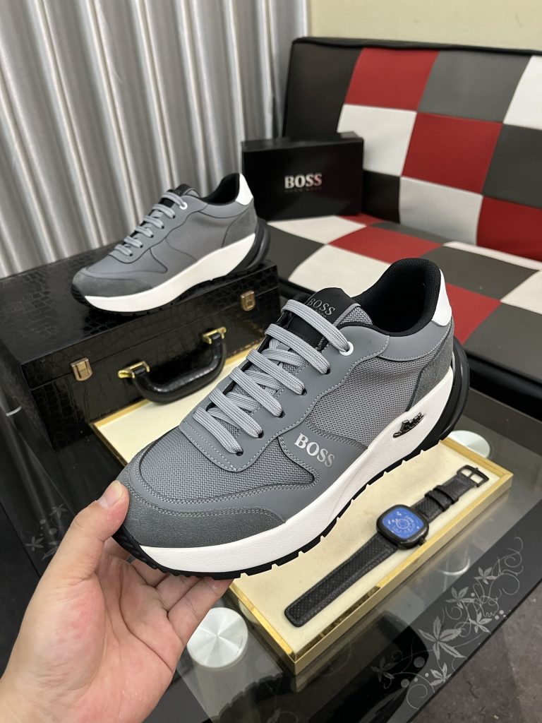 【BOSS】 メンズ スニーカー グレー ファッション ローカット 4色入 ✨ - 画像 5