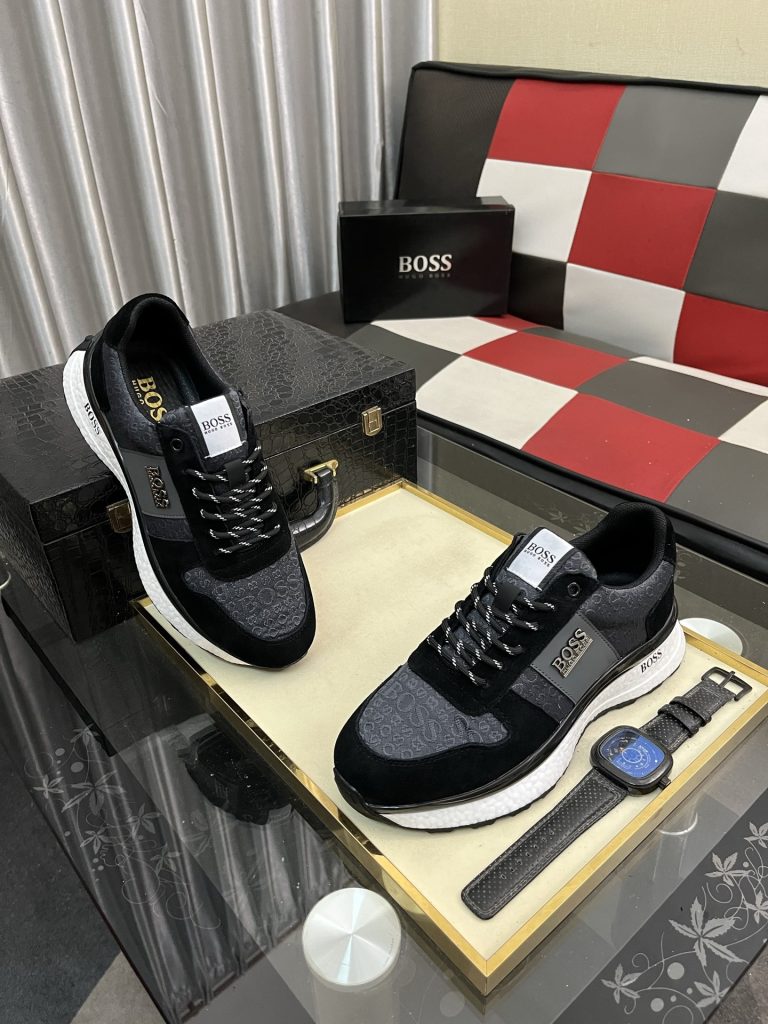 HUGO BOSS men's sneakers ブラック ブラック 2色 メンズ スニーカー 60 - 画像 3