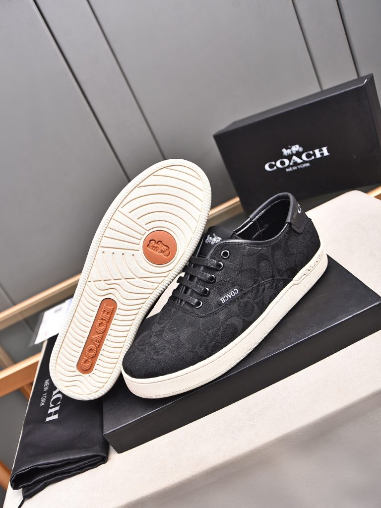 COACH メンズ スニーカー 黒 ベージュ 2色 2色入 🥾 - 画像 3