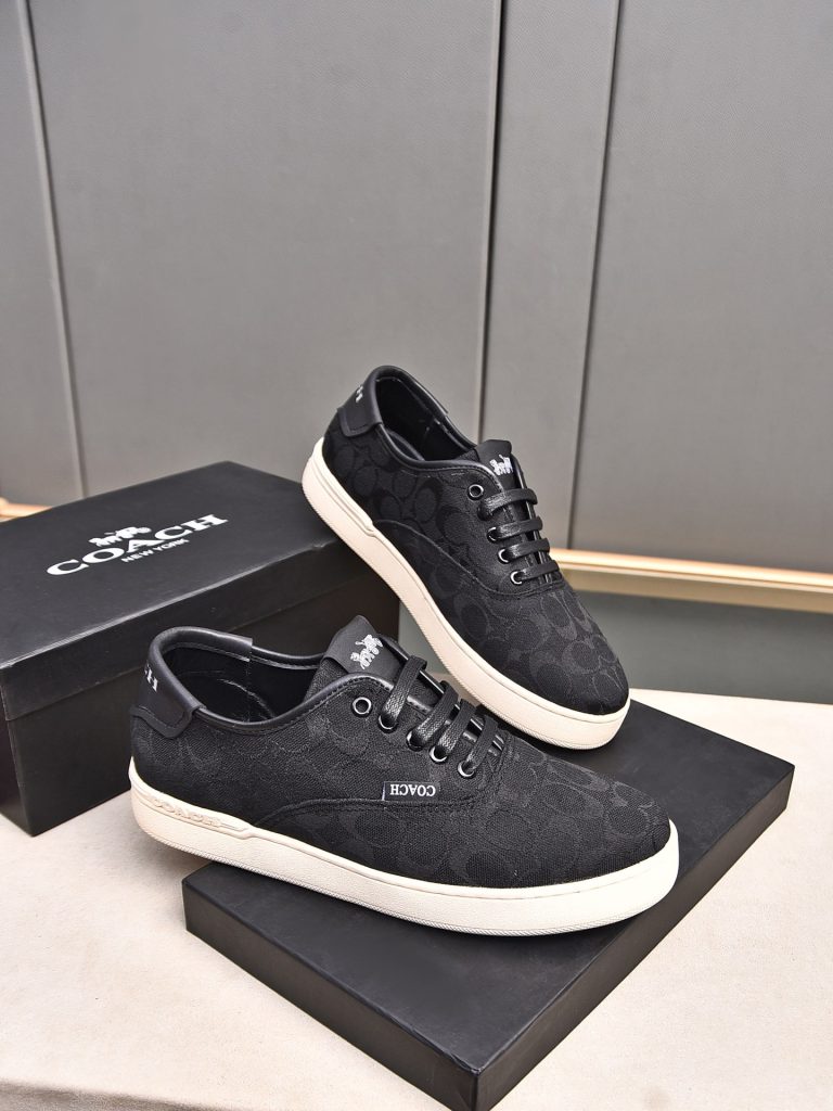 COACH メンズ スニーカー 黒 ベージュ 2色 2色入 🥾 - 画像 4
