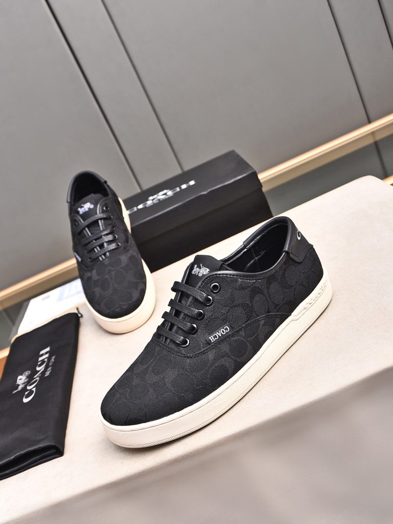 COACH メンズ スニーカー 黒 ベージュ 2色 2色入 🥾 - 画像 6
