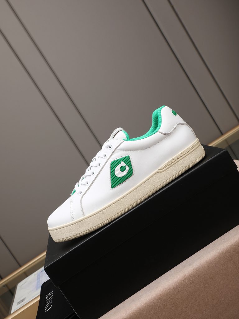 COACH メンズ スニーカー ホワイト グリーン 3色入 🥾 - 画像 6