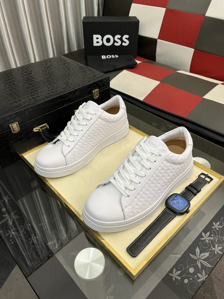 ホース 本革 メンズ スニーカー 白 60mm厚底 プレゼントに最適 🎁 - 画像 2