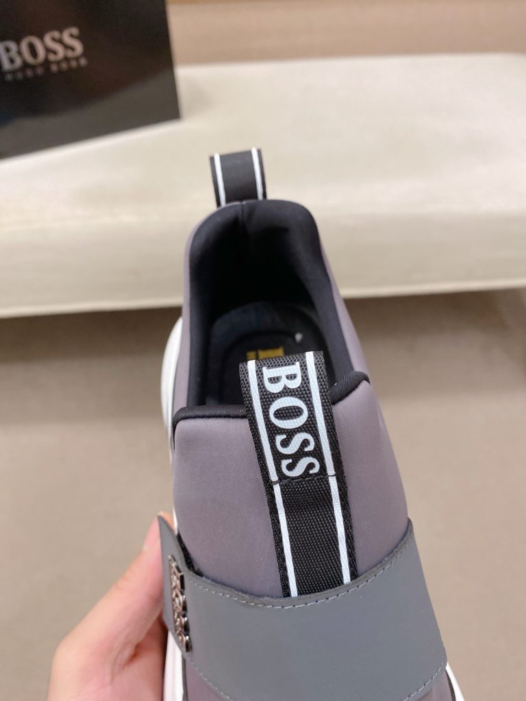 HUGO BOSS メンズスニーカー ローファースタイル 灰色 3色 ファッションブランド シューズ 🦿 - 画像 6
