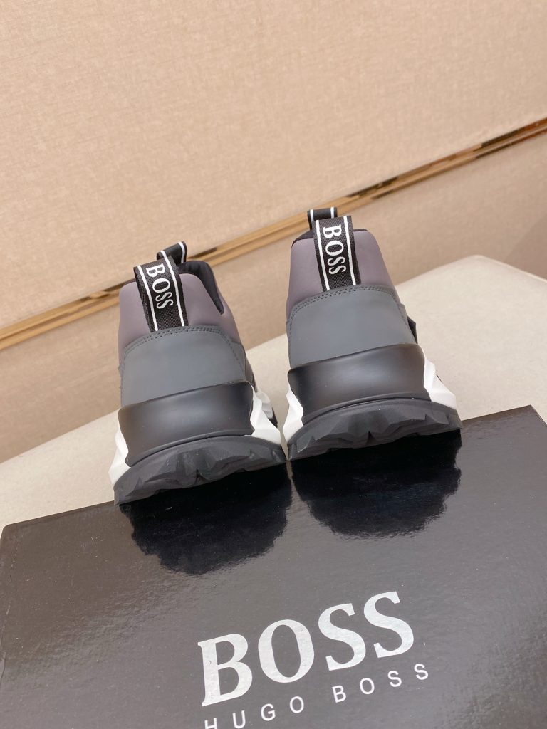 HUGO BOSS メンズスニーカー ローファースタイル 灰色 3色 ファッションブランド シューズ 🦿 - 画像 8