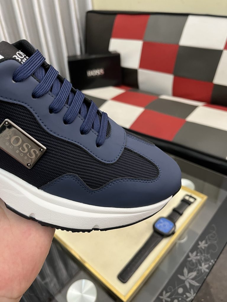 HUGO BOSS メンズスニーカー ブルー 2色展開 オシャレなデザインで快適な履き心地 🥾 - 画像 6
