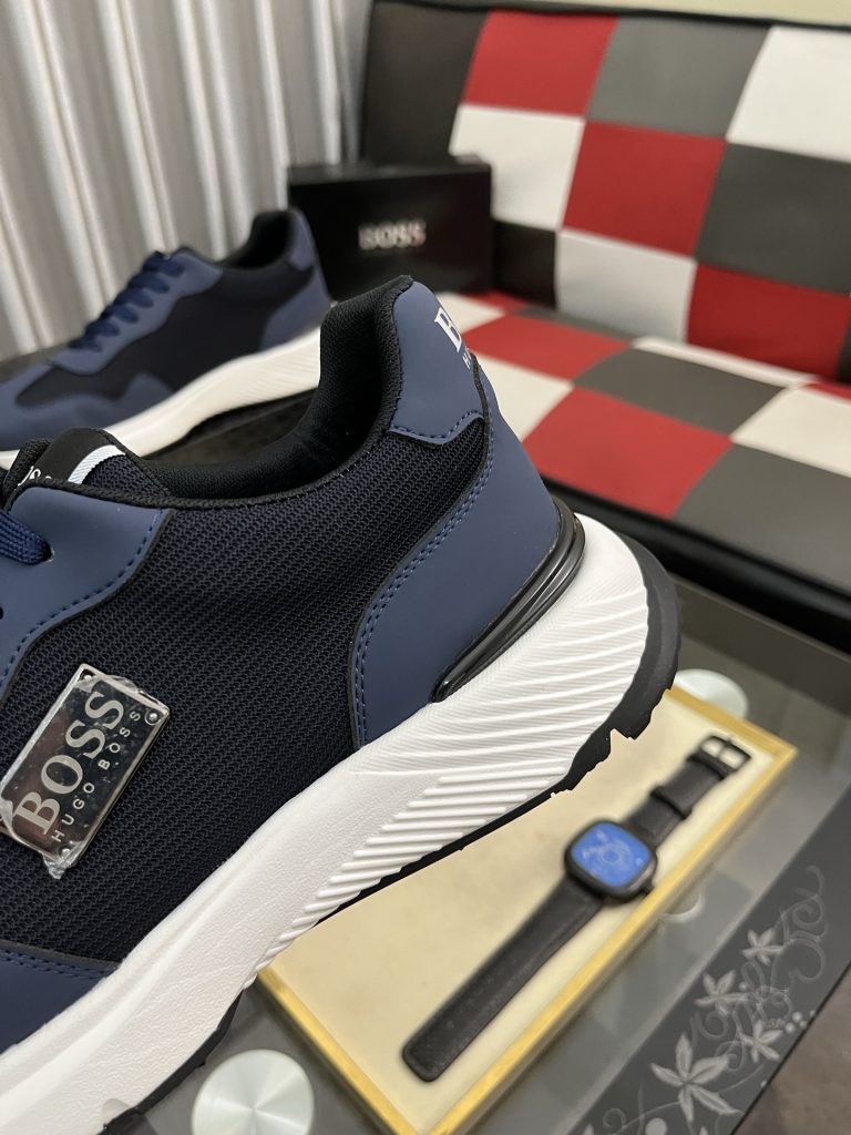 HUGO BOSS メンズスニーカー ブルー 2色展開 オシャレなデザインで快適な履き心地 🥾 - 画像 7