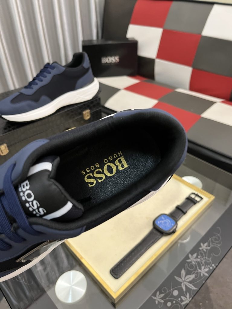 HUGO BOSS メンズスニーカー ブルー 2色展開 オシャレなデザインで快適な履き心地 🥾 - 画像 8