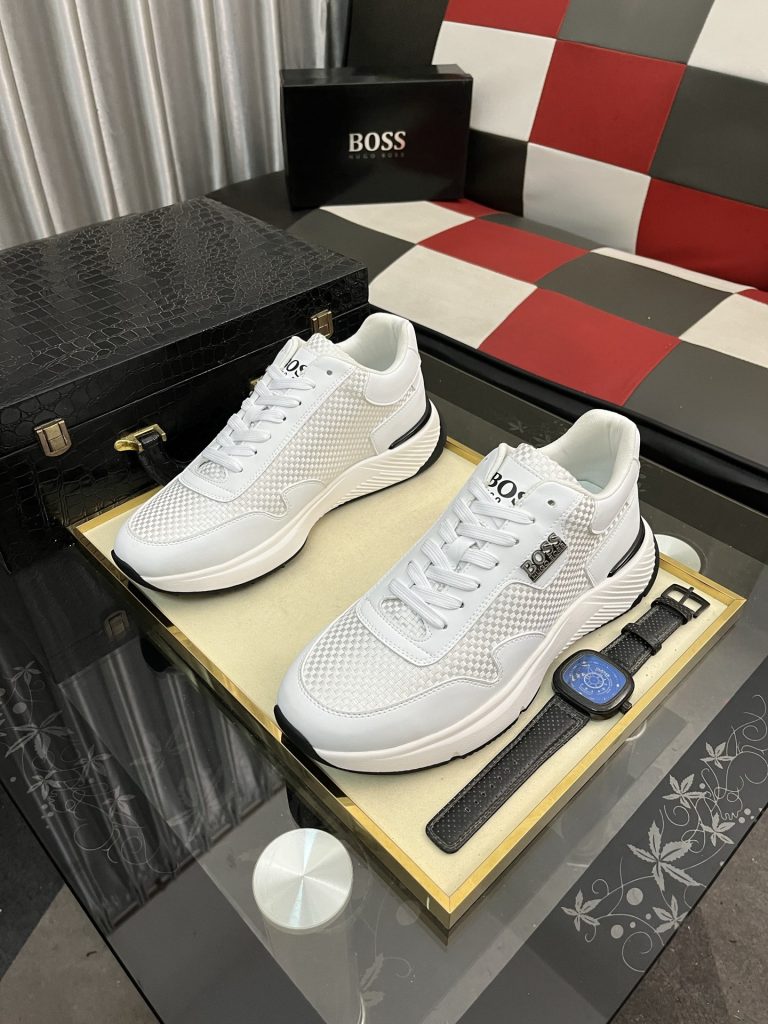 HUGO BOSS メンズ スニーカー 白 1色入 本革 メンズシューズ 靴 65文字 - 画像 2