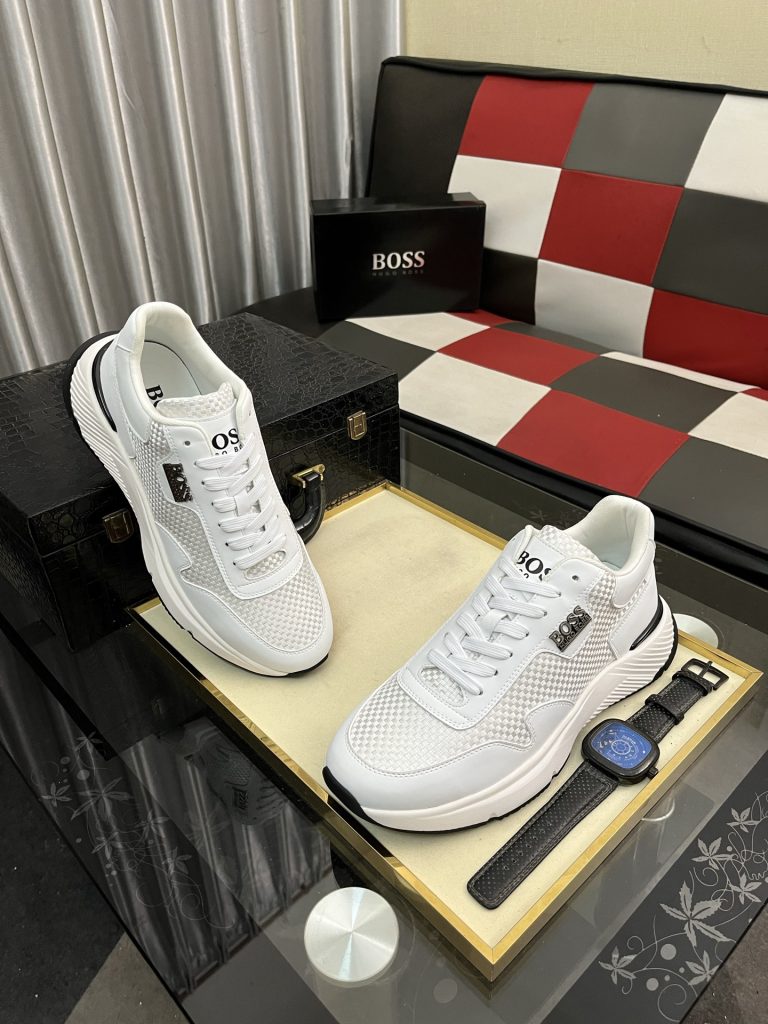 HUGO BOSS メンズ スニーカー 白 1色入 本革 メンズシューズ 靴 65文字 - 画像 3