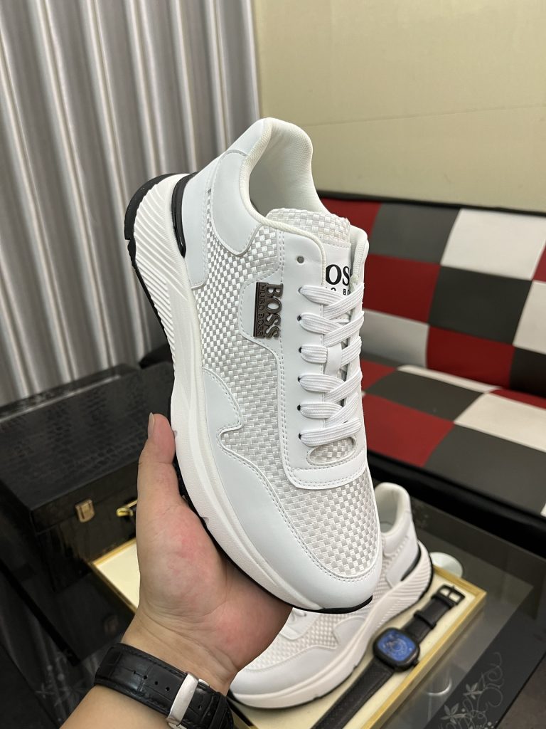 HUGO BOSS メンズ スニーカー 白 1色入 本革 メンズシューズ 靴 65文字 - 画像 4