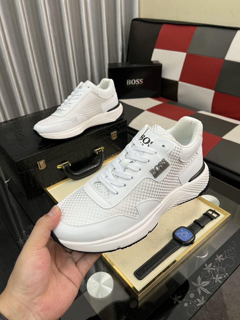 HUGO BOSS メンズ スニーカー 白 1色入 本革 メンズシューズ 靴 65文字 - 画像 5