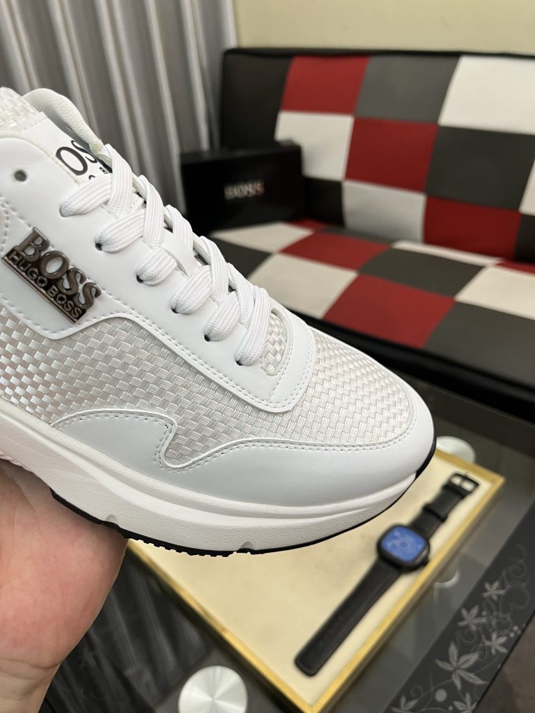 HUGO BOSS メンズ スニーカー 白 1色入 本革 メンズシューズ 靴 65文字 - 画像 6