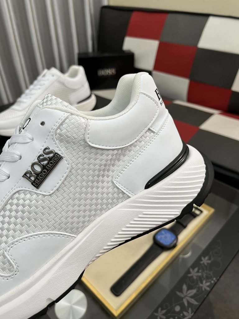 HUGO BOSS メンズ スニーカー 白 1色入 本革 メンズシューズ 靴 65文字 - 画像 7