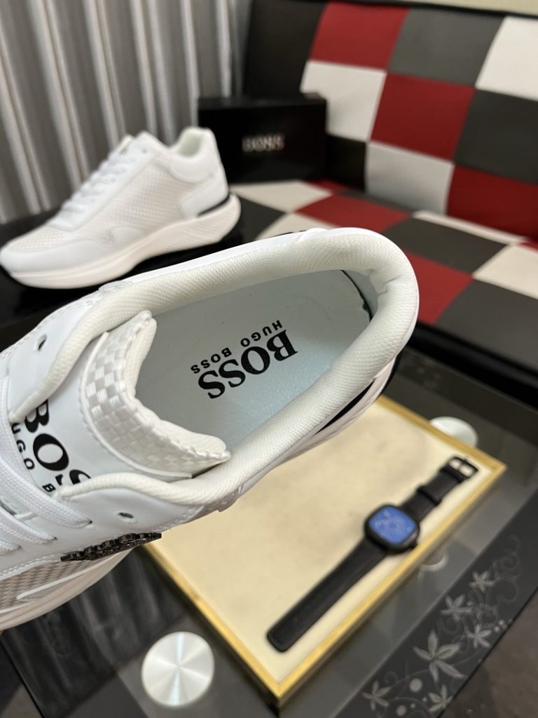 HUGO BOSS メンズ スニーカー 白 1色入 本革 メンズシューズ 靴 65文字 - 画像 8