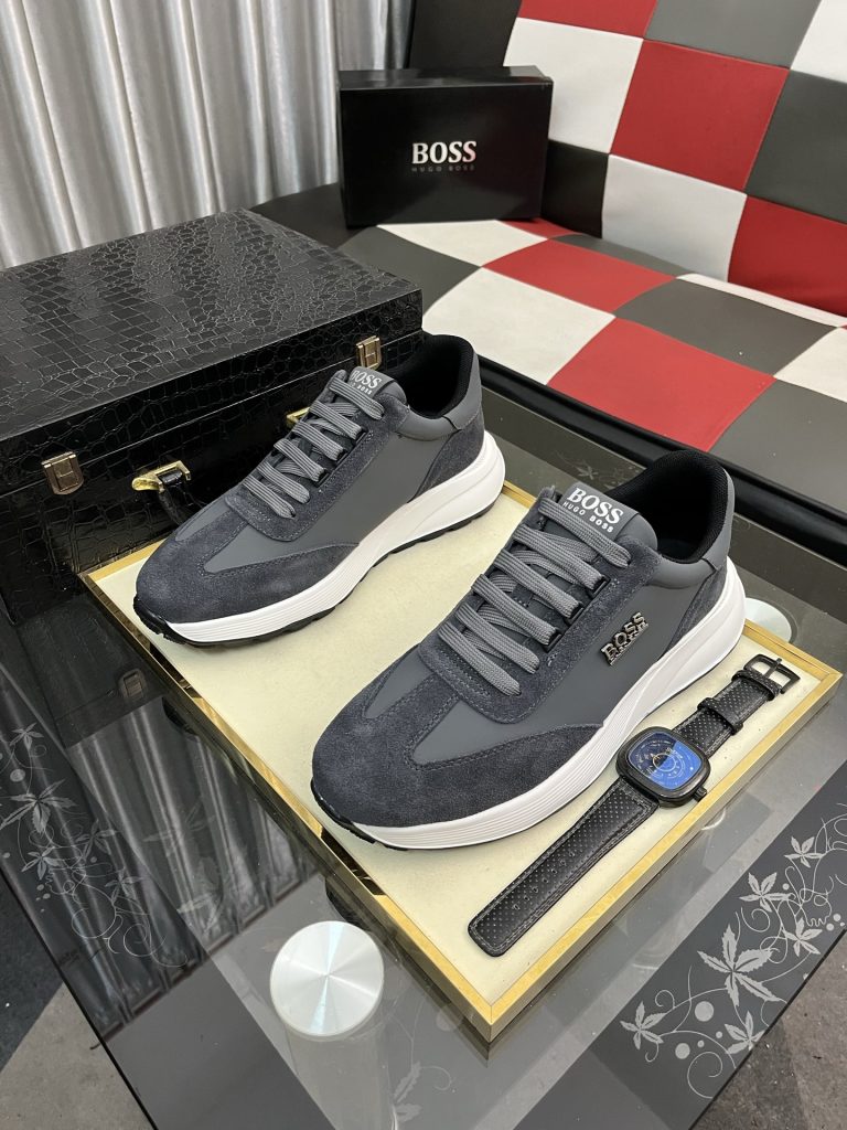 HUGO BOSS メンズスニーカー グレー 2色展開 🎒 - 画像 2