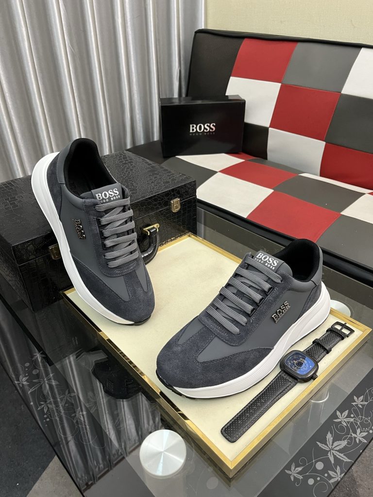 HUGO BOSS メンズスニーカー グレー 2色展開 🎒 - 画像 3