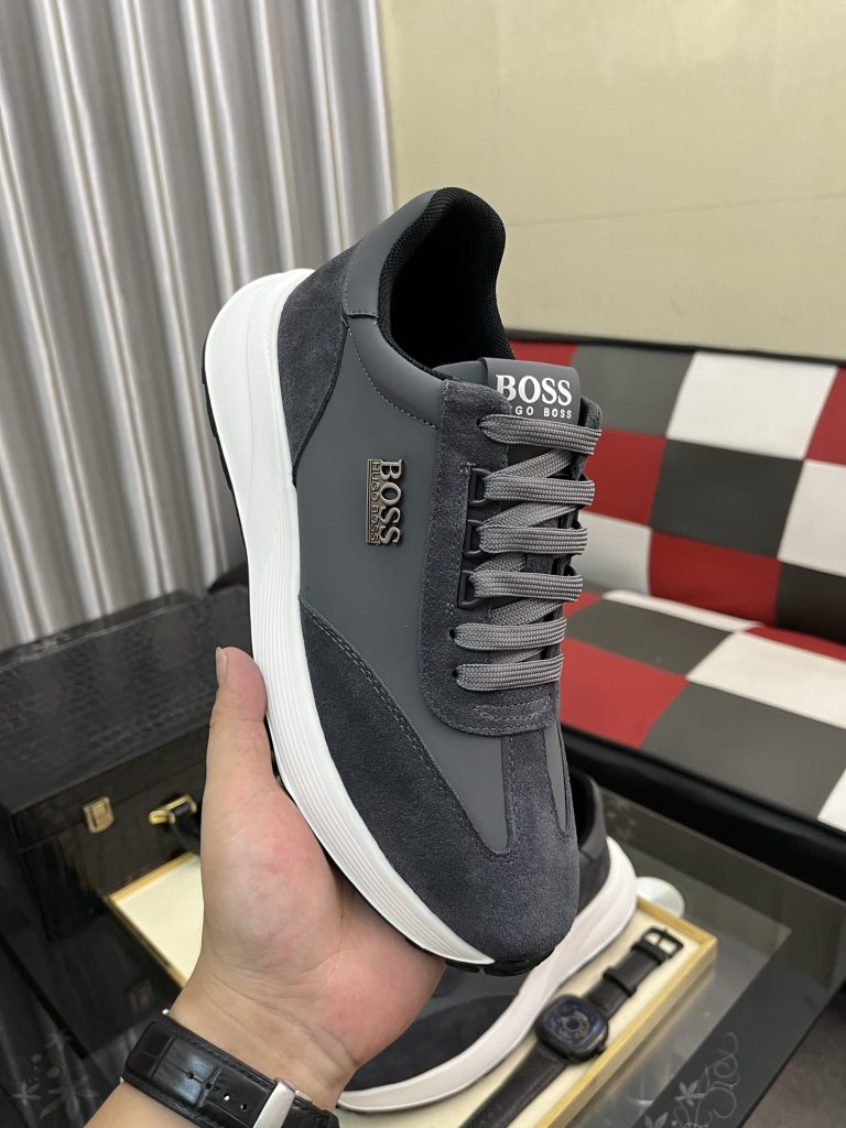 HUGO BOSS メンズスニーカー グレー 2色展開 🎒 - 画像 4