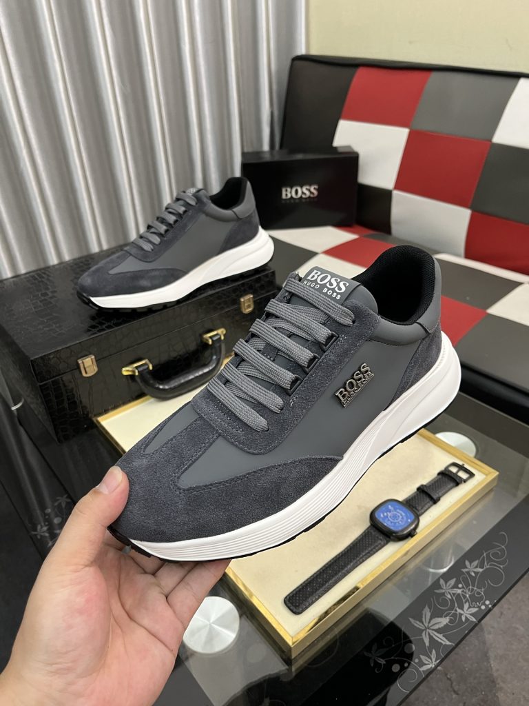 HUGO BOSS メンズスニーカー グレー 2色展開 🎒 - 画像 5