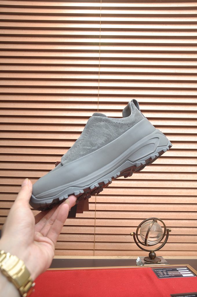 ZEGNA メンズ スニーカー ローファー グレー 1色入 🧦 - 画像 5