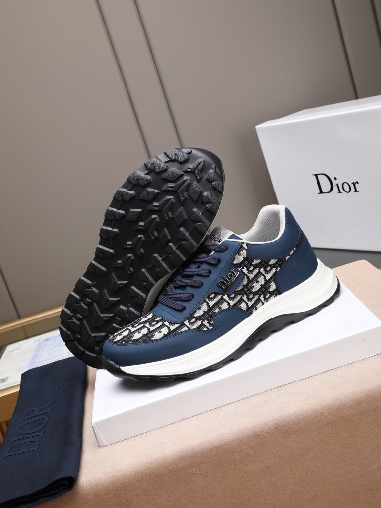Dior メンズ スニーカー ブラック ホワイト ディオール ロゴ フラットソール 5色入 🎩 - 画像 3