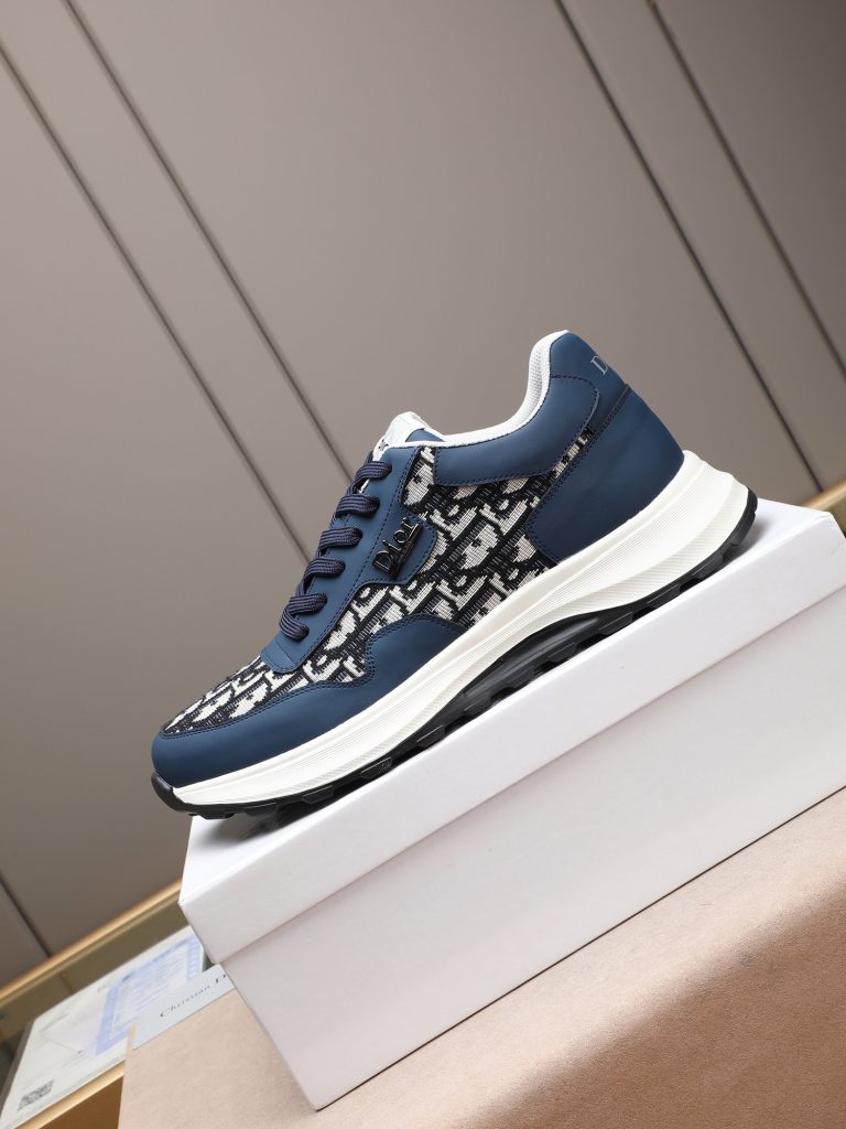 Dior メンズ スニーカー ブラック ホワイト ディオール ロゴ フラットソール 5色入 🎩 - 画像 6