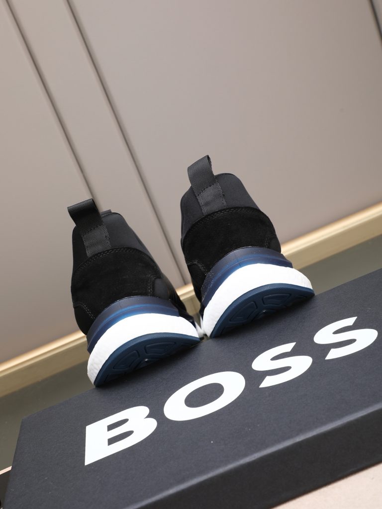 HUGO BOSS メンズ スニーカー 黒 ブラック ファッション シューズ 5色選べる 🎯 - 画像 5