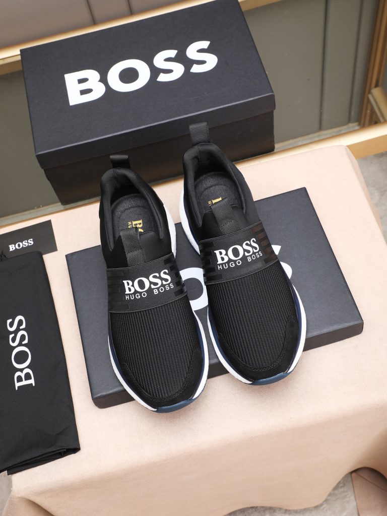 HUGO BOSS メンズ スニーカー 黒 ブラック ファッション シューズ 5色選べる 🎯 - 画像 8
