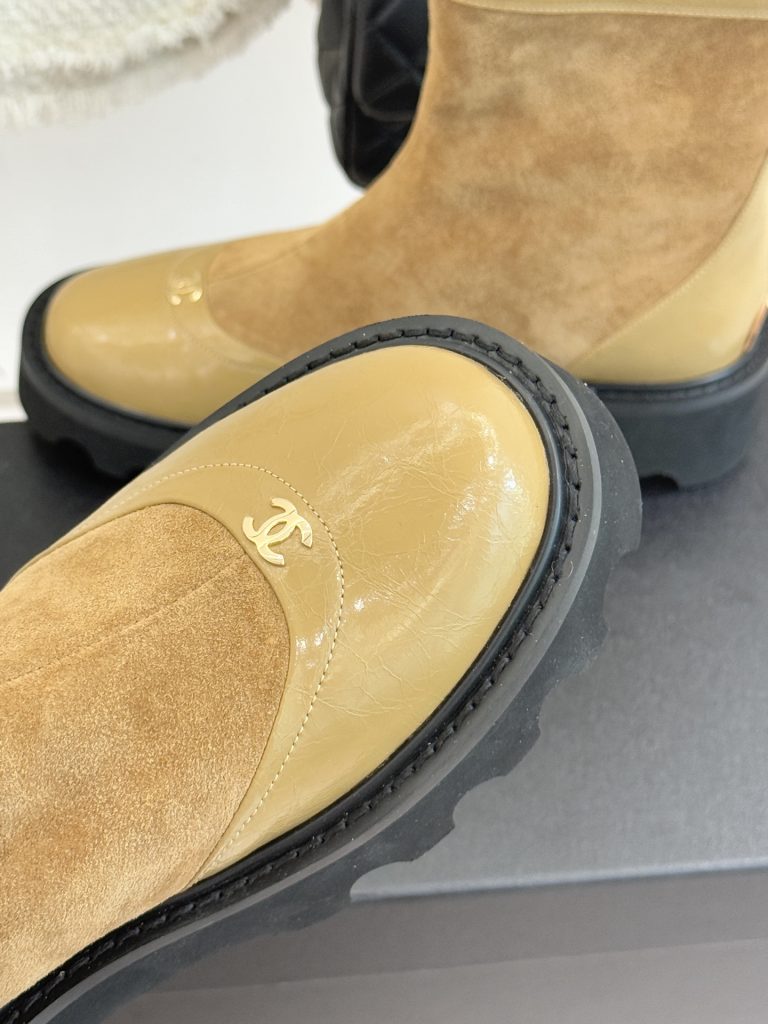 シャネル レディース ブーツ レースアップ デザイン 2色 ブラウン クラシック シェル 気品 🖤 - 画像 7
