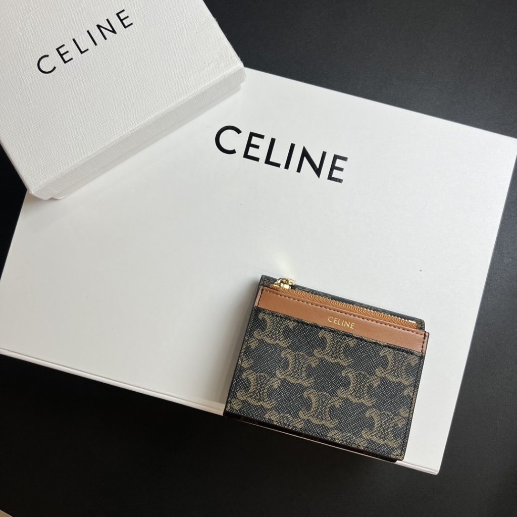 CELINE セリーヌ キャンバス マネークリップ ロゴ デザイン 2点セット - 画像 2