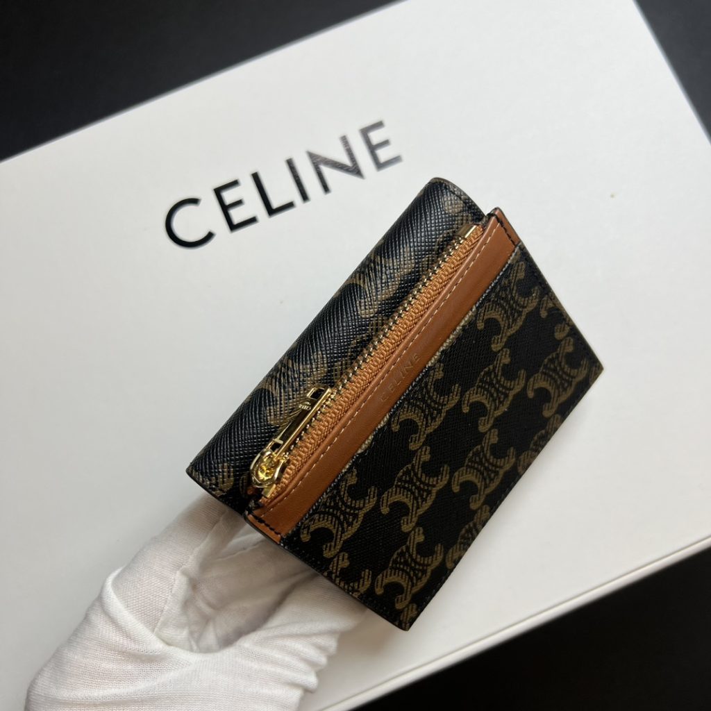 CELINE セリーヌ キャンバス マネークリップ ロゴ デザイン 2点セット - 画像 6