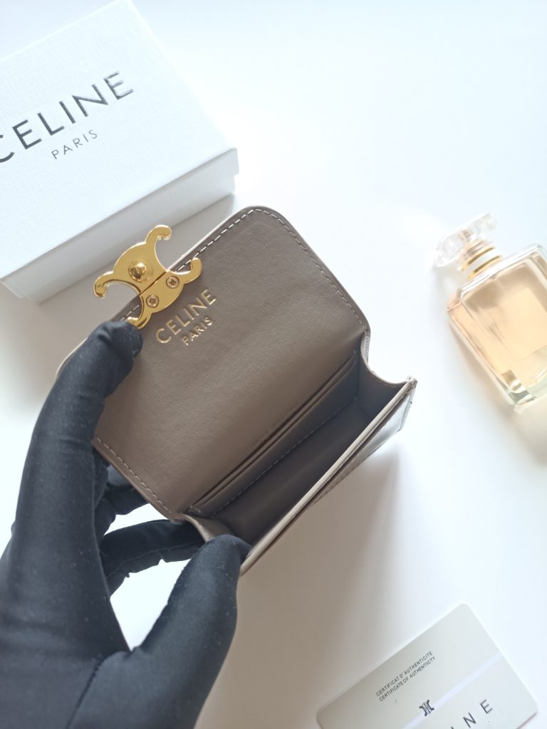 CELINE セリーヌ ミニ財布 グリーン 3色入 - 画像 6