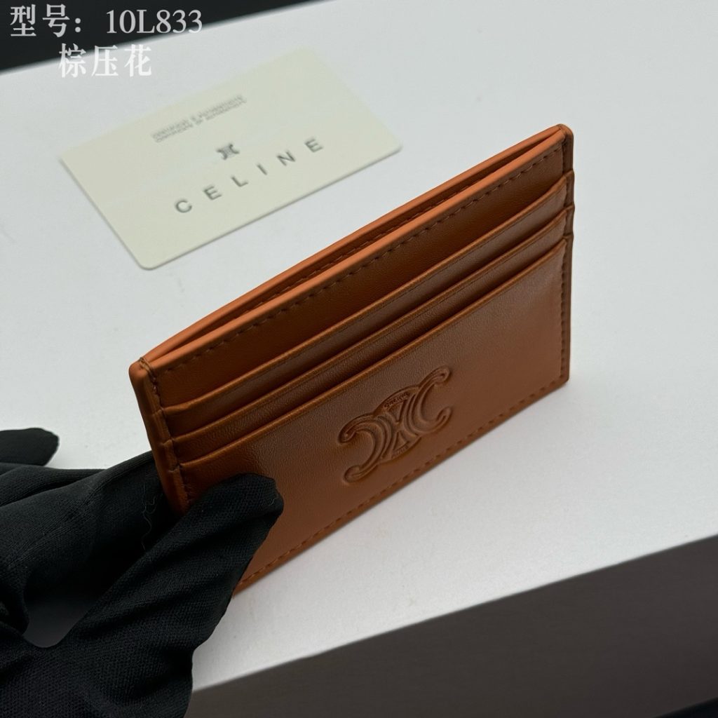 CEFINE セリーヌ 10L833 棕色 カードケース 軽量 高級レザー 1枚のみ - 画像 7
