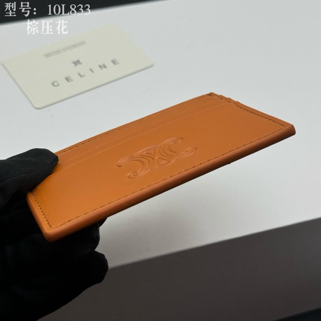 CEFINE セリーヌ 10L833 棕色 カードケース 軽量 高級レザー 1枚のみ - 画像 8