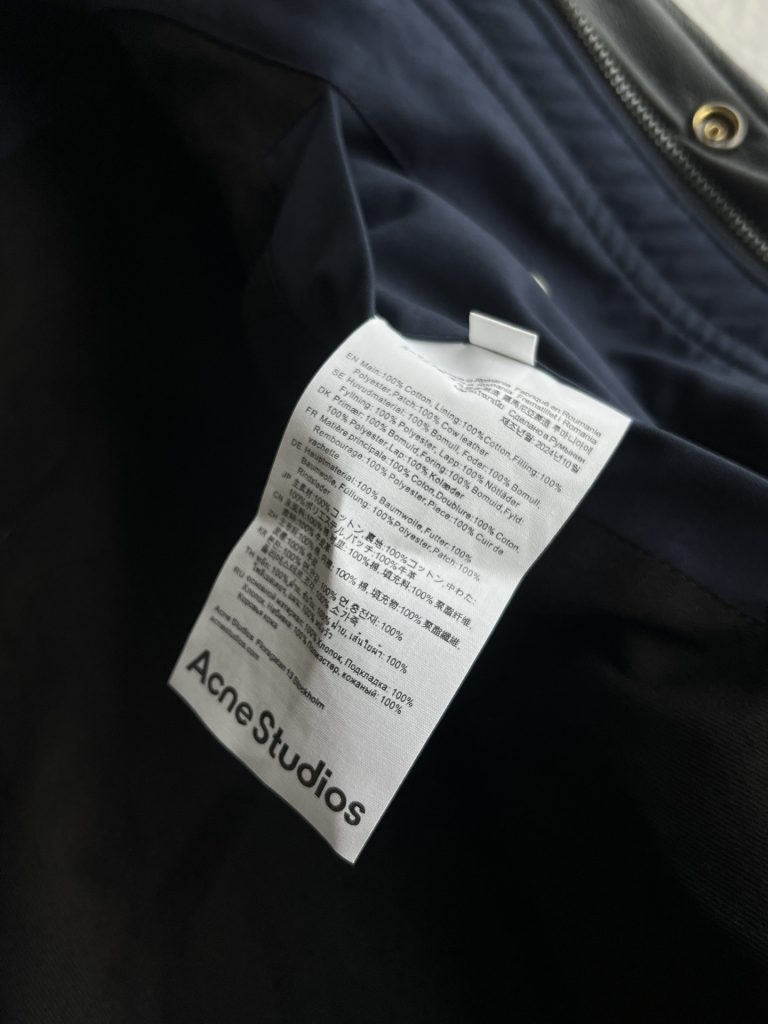 Acne Studios ロゴ入り チェスターコート ファッション ベルト付き 裾引き ブルー - 画像 4