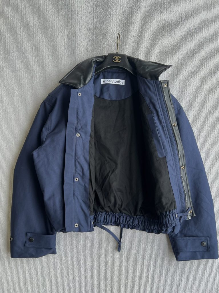 Acne Studios ロゴ入り チェスターコート ファッション ベルト付き 裾引き ブルー - 画像 5