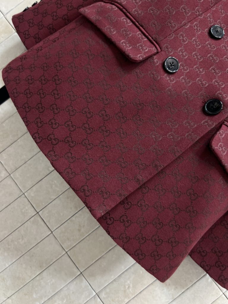 Gucci | 25早秋新作 レッド GGトゥイスト ファブリック フィットウエスタンジャケット レッド - 画像 4