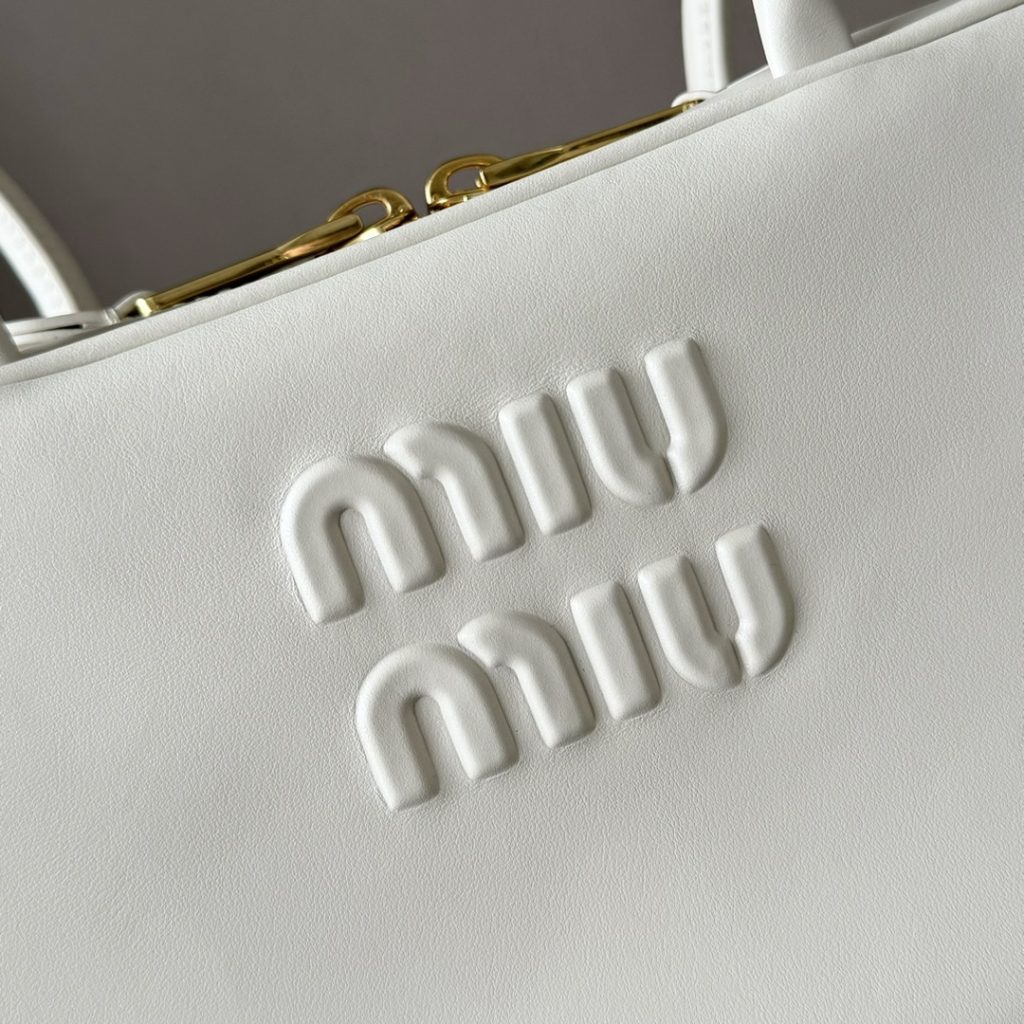 Miu Miu ミュウミュウ レディース ハンドバッグ | ホワイト レザー - 画像 5