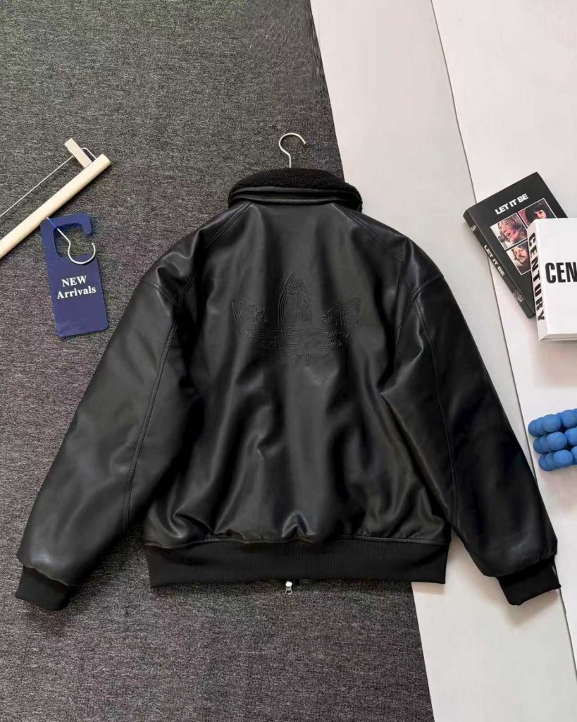 ADIDAS ジャケット ブーメラン オーバーサイズ ファーライニング ブラックレザー 2WAY収納 通勤カジュアル - 画像 7