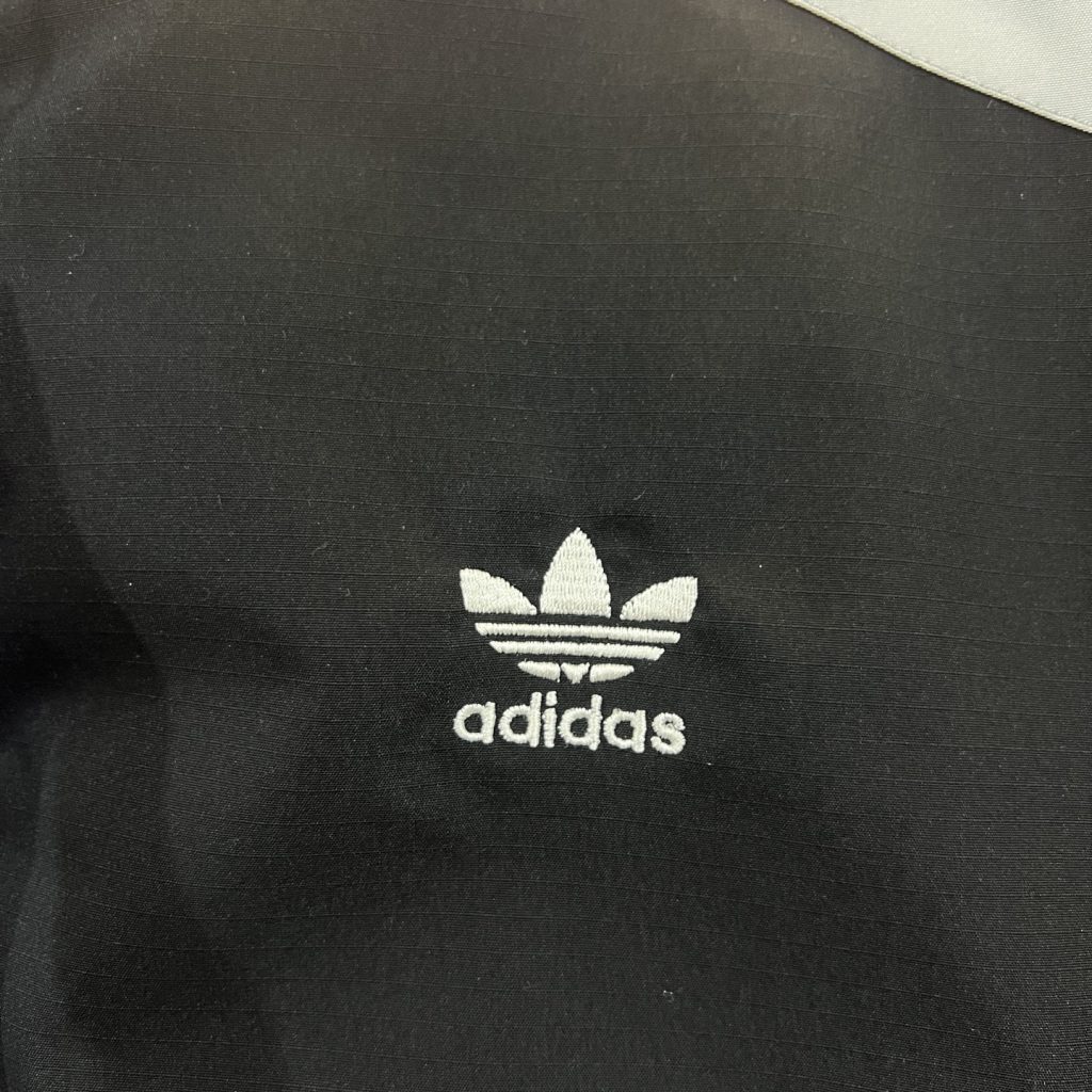 adidas ジャケット スポーツライン ロゴデザイン カジュアル ブラック ホワイト レザー調 - 画像 8