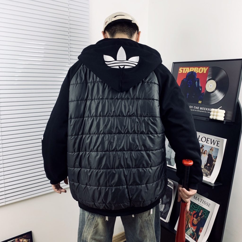 adidas ダウンベスト マウンテンパーカー オーバーサイズ ブラック パーフェクトフィット 軽量 ポリエステル - 画像 3