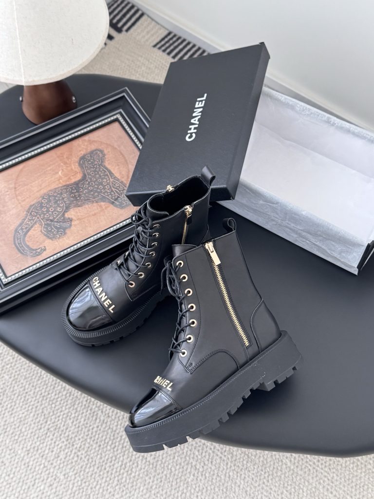 CHANEL シャネル ブーツ レディース メンズ 兼用 通勤 通学 高級感 黒 - 画像 3
