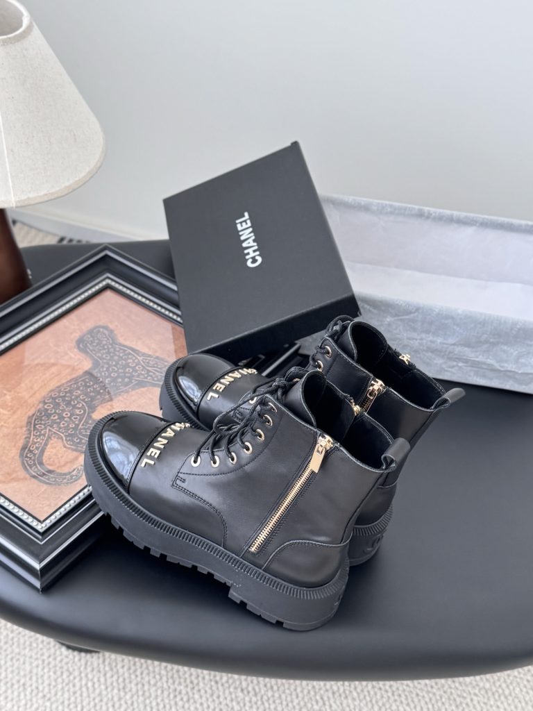 CHANEL シャネル ブーツ レディース メンズ 兼用 通勤 通学 高級感 黒 - 画像 7