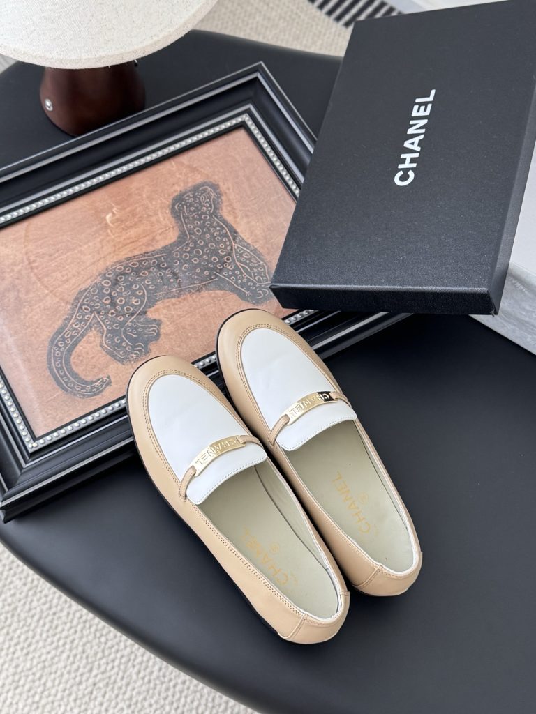 CHANEL シャネル ローファー レディース メンズ 兼用 通勤 ファッション 高級感 黒 白 ベージュ - 画像 7